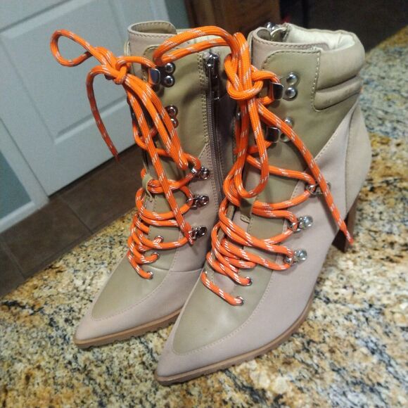 Steve Madden Womens Karey Leather Pointed Toe Ankle Boots US 8.5 EUC - Picture 4 of 12